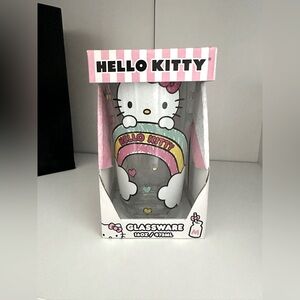 NIB Hello Kitty Glass Cup, 16 oz